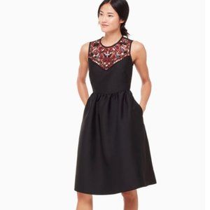 Kate Spade Mikado Embroidered Dress